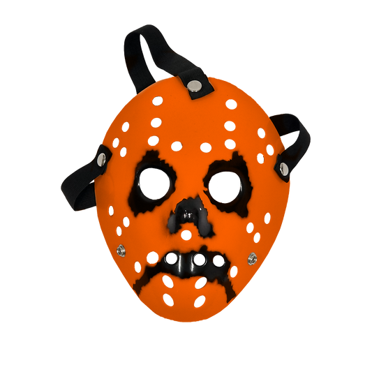 HAUNTED MOUND HAROLD HOCKEY MASK - ORANGE